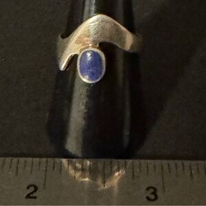 Sterling Silver Ring with Blue Lapis Stone